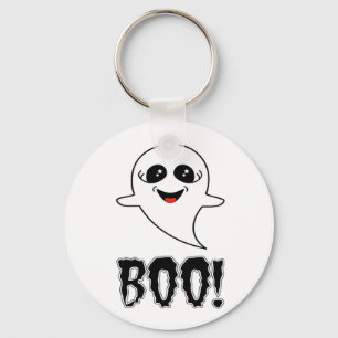 Boo! Cute Little Halloween By Lucas Retro Classic Key Ring