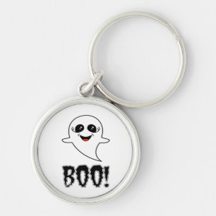 Boo! Cute Little Halloween By Lucas Retro Classic Key Ring