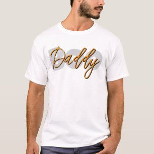 Boo Daddy Orange Grey Typography Halloween T-Shirt