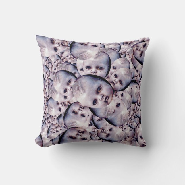 boo dark doll art haunted cushion (Front)