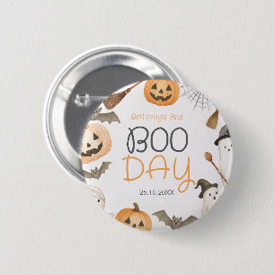 Boo Day Spooky Halloween Birthday 6 Cm Round Badge