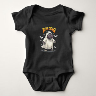 Boo Deng Ghost Baby Pygmy Hippo Moo Deng Halloween Bodysuit