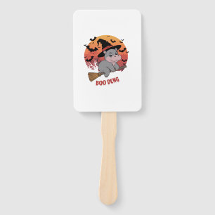 Boo Deng Hippo Halloween Moo Deng Baby Hippo Long Hand Fan