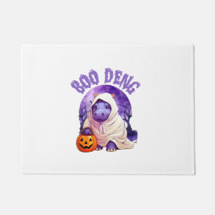 Boo Deng Moo Deng Cute Baby Pygmy Hippo Halloween Doormat