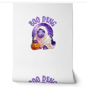 Boo Deng Moo Deng Cute Baby Pygmy Hippo Halloween Wallpaper