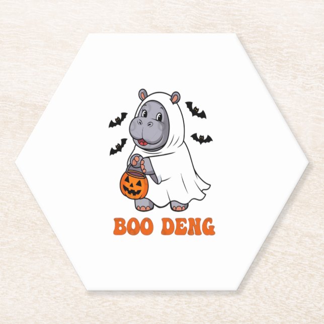 Boo Deng T-Shirt Paper Coaster (Front)