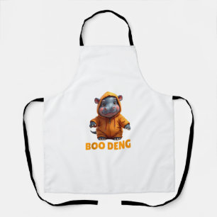 Boo Deng Tee Funny Moo Deng Costume Baby Hippo Hal Apron