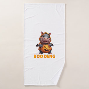 Boo Deng Tee Funny Moo Deng Costume Baby Hippo Hal Bath Towel