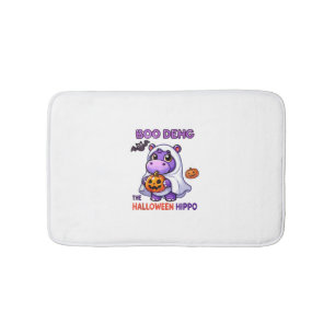 Boo Deng The Halloween Hippo Cute Bouncy Pig Costu Bath Mat