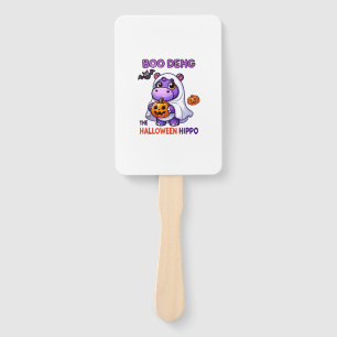 Boo Deng The Halloween Hippo Cute Bouncy Pig Costu Hand Fan