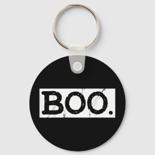 Boo distressed retro ghost halloween aesthetic key ring