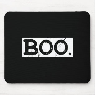 Boo distressed retro ghost halloween aesthetic mouse pad