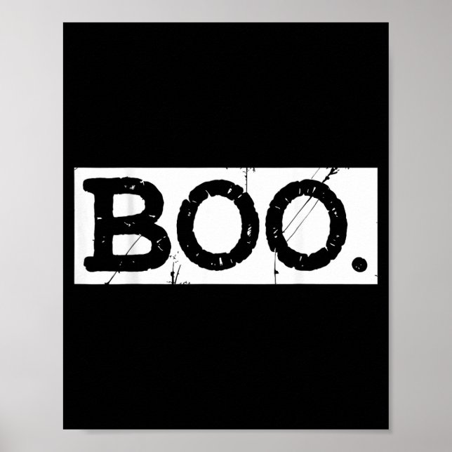 Boo distressed retro ghost halloween aesthetic  poster (Front)