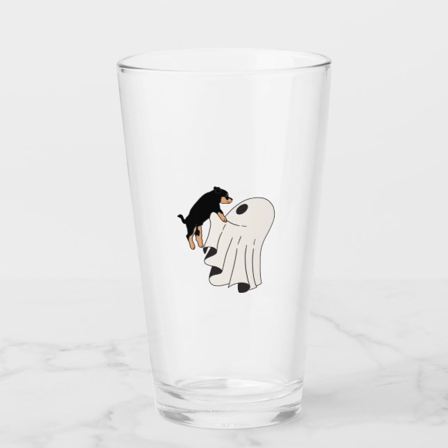 Boo Dog Halloween Dog Spooky Glass (Front)