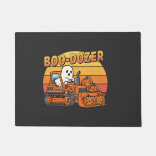 Boo Dozer Ghost Funny Halloween Doormat