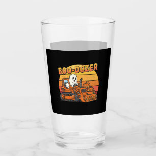 Boo Dozer Ghost Funny Halloween Glass