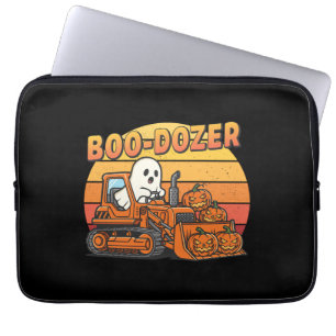 Boo Dozer Ghost Funny Halloween Laptop Sleeve