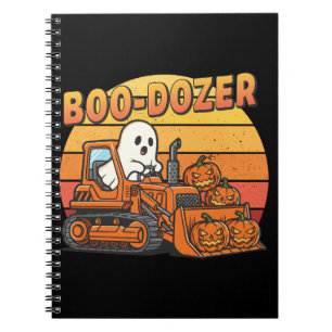 Boo Dozer Ghost Funny Halloween Notebook
