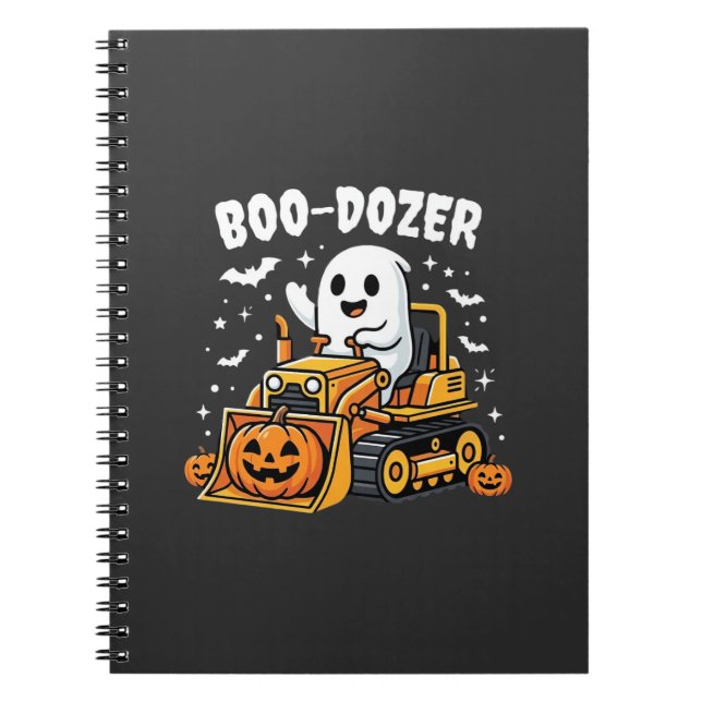 Boo Dozer Halloween Ghost Bulldozer_1 Notebook (Front)