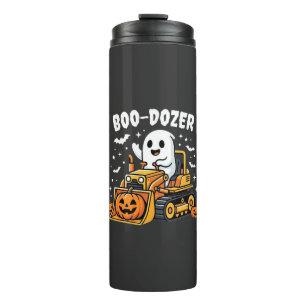 Boo Dozer Halloween Ghost Bulldozer_1 Thermal Tumbler