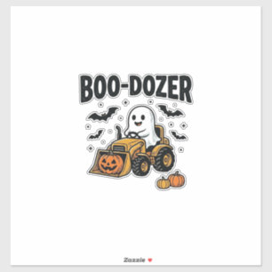 Boo-Dozer Halloween Ghost Bulldozer Design_1