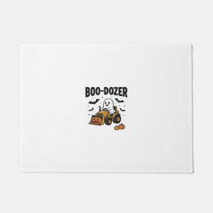 Boo-Dozer Halloween Ghost Bulldozer Design_1 Doormat