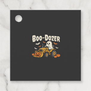Boo-Dozer Halloween Ghost Bulldozer Design_1 Favour Tags