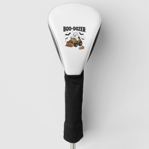 Boo-Dozer Halloween Ghost Bulldozer Design_1 Golf Head Cover
