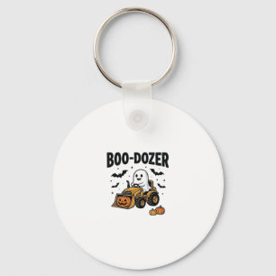 Boo-Dozer Halloween Ghost Bulldozer Design_1 Key Ring