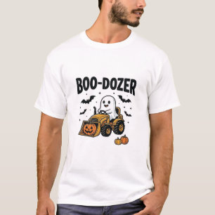 Boo-Dozer Halloween Ghost Bulldozer Design_1 T-Shirt
