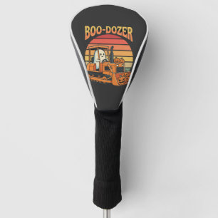 Boo-Dozer Halloween Ghost Pumpkin Bulldozer Golf Head Cover