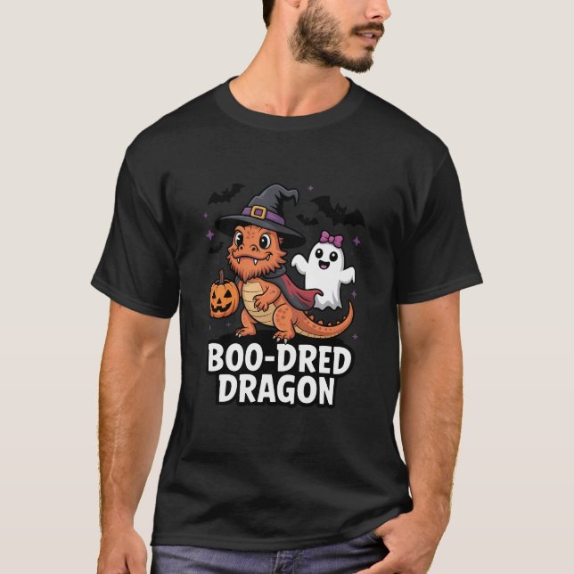 Boo-Dred Dragon Cute Halloween Design T-Shirt (Front)