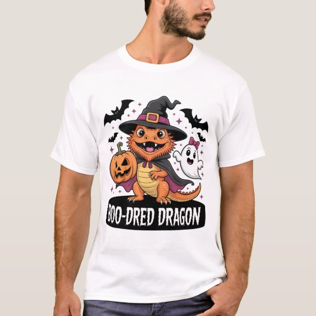 Boo-Dred Dragon Halloween Illustration   T-Shirt (Front)