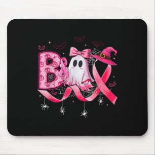Boo E Away Breast Cancer Nk Ribbon  Mouse Pad