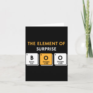 Boo Element Of Surprise Halloween Periodic Table Card