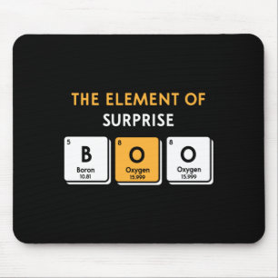 Boo Element Of Surprise Halloween Periodic Table Mouse Pad