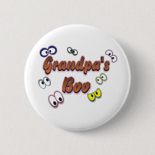 BOO EYES GRANDPA 6 CM ROUND BADGE