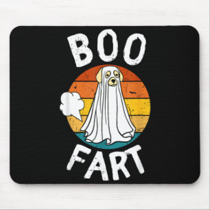 Boo Fart Dog Funny Cute Farting Labrador Ghost Mouse Pad