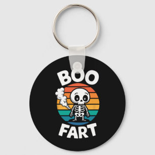 Boo Fart Funny Farting Skeleton For Halloween Key Ring