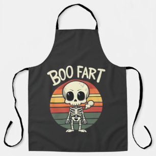 Boo fart Funny Spooky Pastel Ghost Goth Retro  Apron