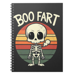 Boo fart Funny Spooky Pastel Ghost Goth Retro Notebook