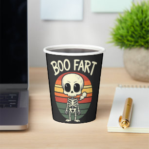 Boo fart Funny Spooky Pastel Ghost Goth Retro  Paper Cups