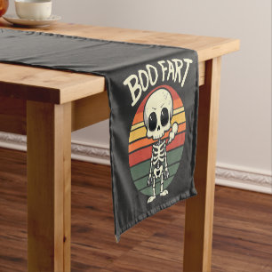 Boo fart Funny Spooky Pastel Ghost Goth Retro Short Table Runner