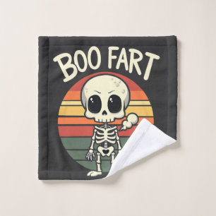 Boo fart Funny Spooky Pastel Ghost Goth Retro  Wash Cloth
