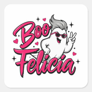 "Boo Felicia" spooky season Square Sticker