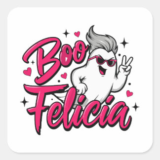  "Boo Felicia" spooky season Square Sticker