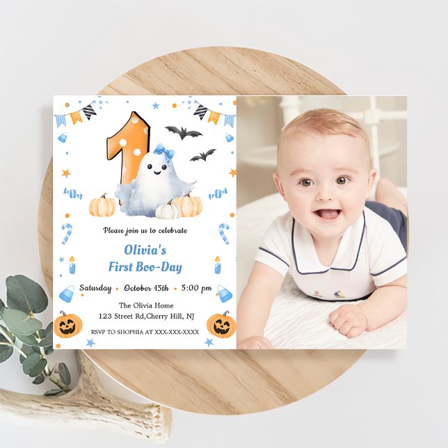 Boo First Birthday  Invitation (Creator Uploaded)