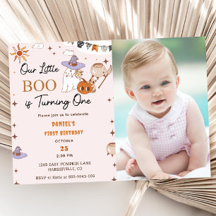 Boo First Birthday Our Little Boo Is Turning One  Invitation