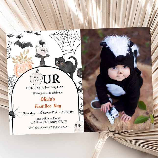 Boo First Birthday Our Little Boo Is Turning One  Invitation (Creator Uploaded)
