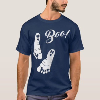 Boo Footprints Halloween Pregnancy Announcement  G T-Shirt